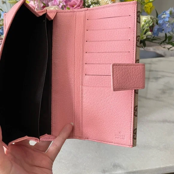 Vintage Gucci pink Eclipse continental wallet - Picture 5 of 7